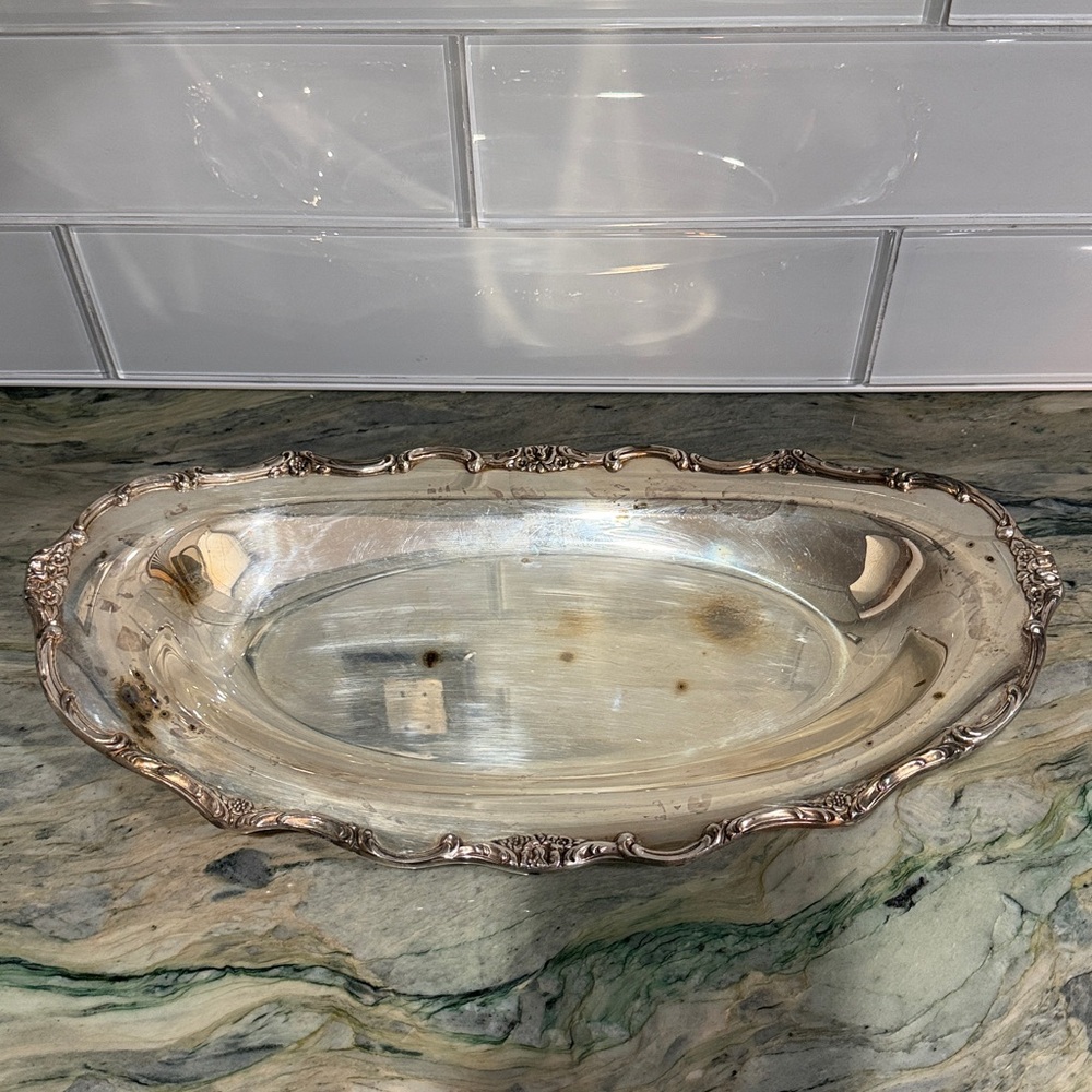 Elegant Silver Plated Serving Tray